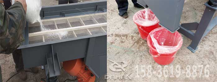 玻璃纖維直線(xiàn)振動(dòng)篩試機(jī)現(xiàn)場(chǎng)